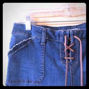 New York & Company | Lace Up Flare Jeans